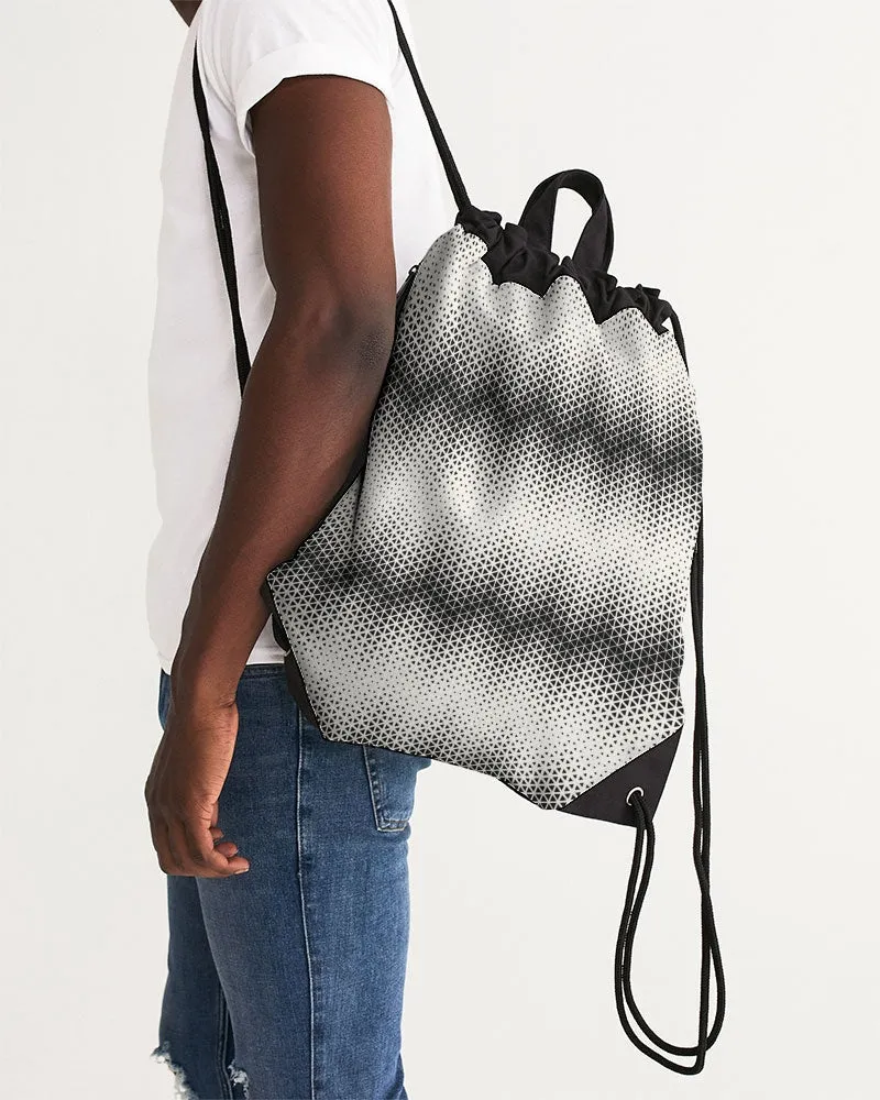 Althea Triangle Chevron Canvas Drawstring Bag