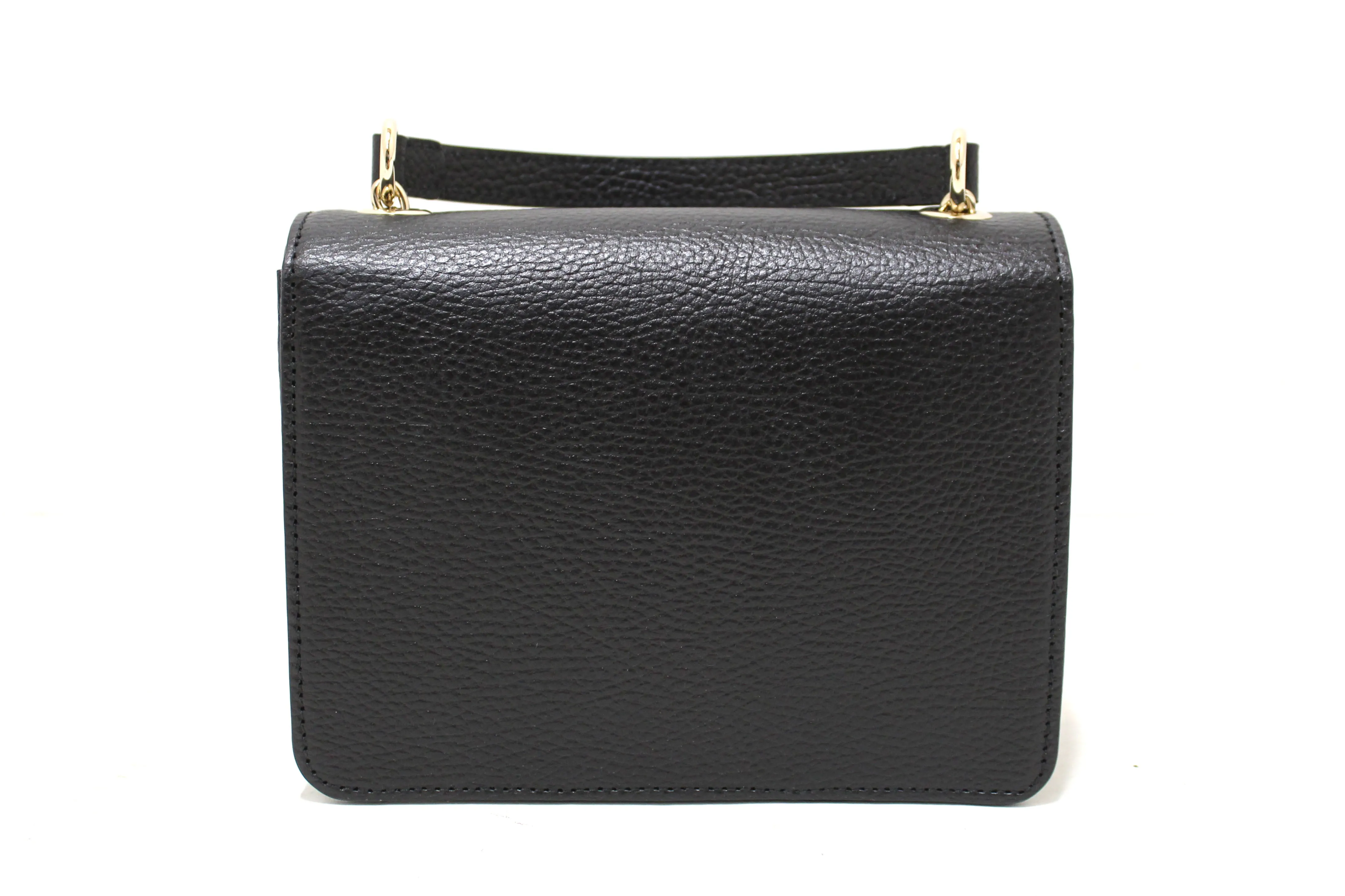 Authentic NEW Gucci Small Dollar Black Calfskin Interlocking G Shoulder Bag