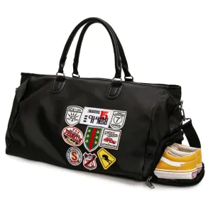 Backpack Men's Korean-Style Large-Capacity Badge Travel Bag Lightweight Waterproof Gym Bag Trendy