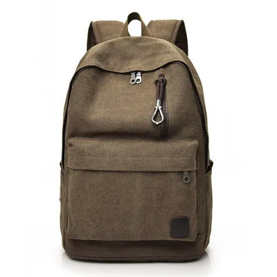 Backpack Vintage Travel Bag College Unisex Student Schoolbag 8016
