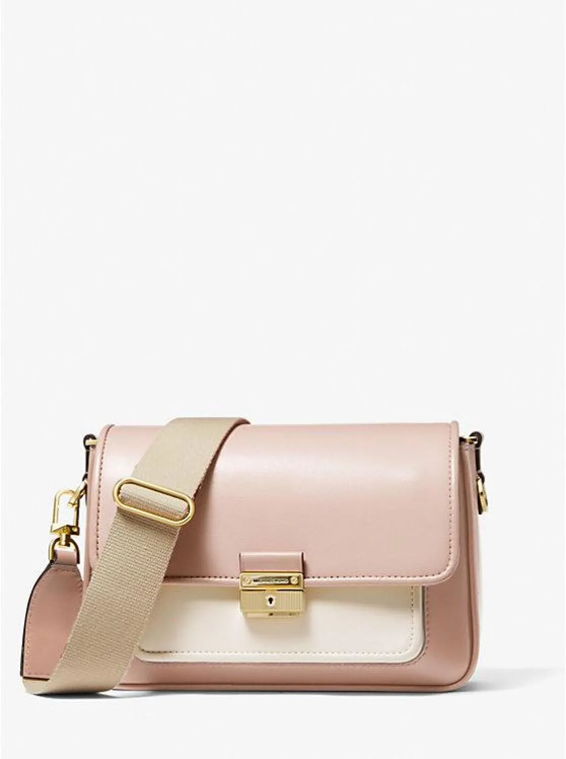 Bradshaw Medium Color-Block Leather Messenger Bag