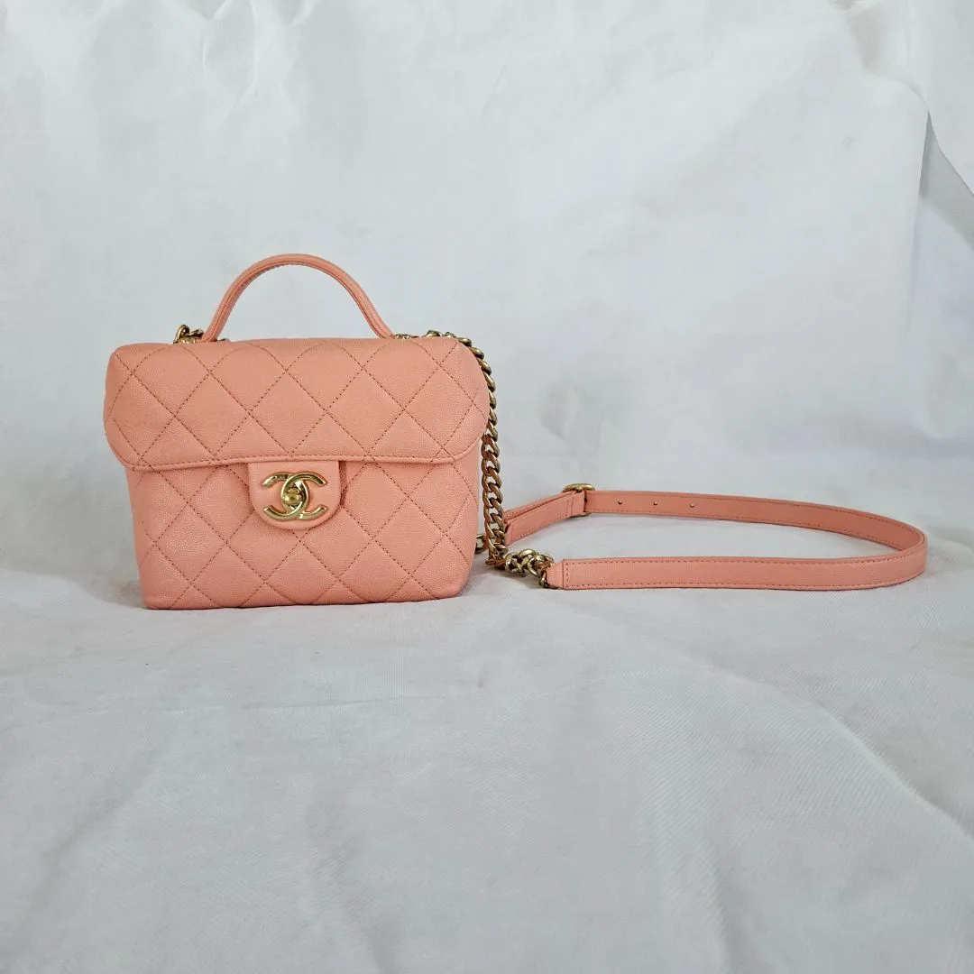 Chanel quilted CC GHW chain shoulder bag 2 way vanity crossbody bag