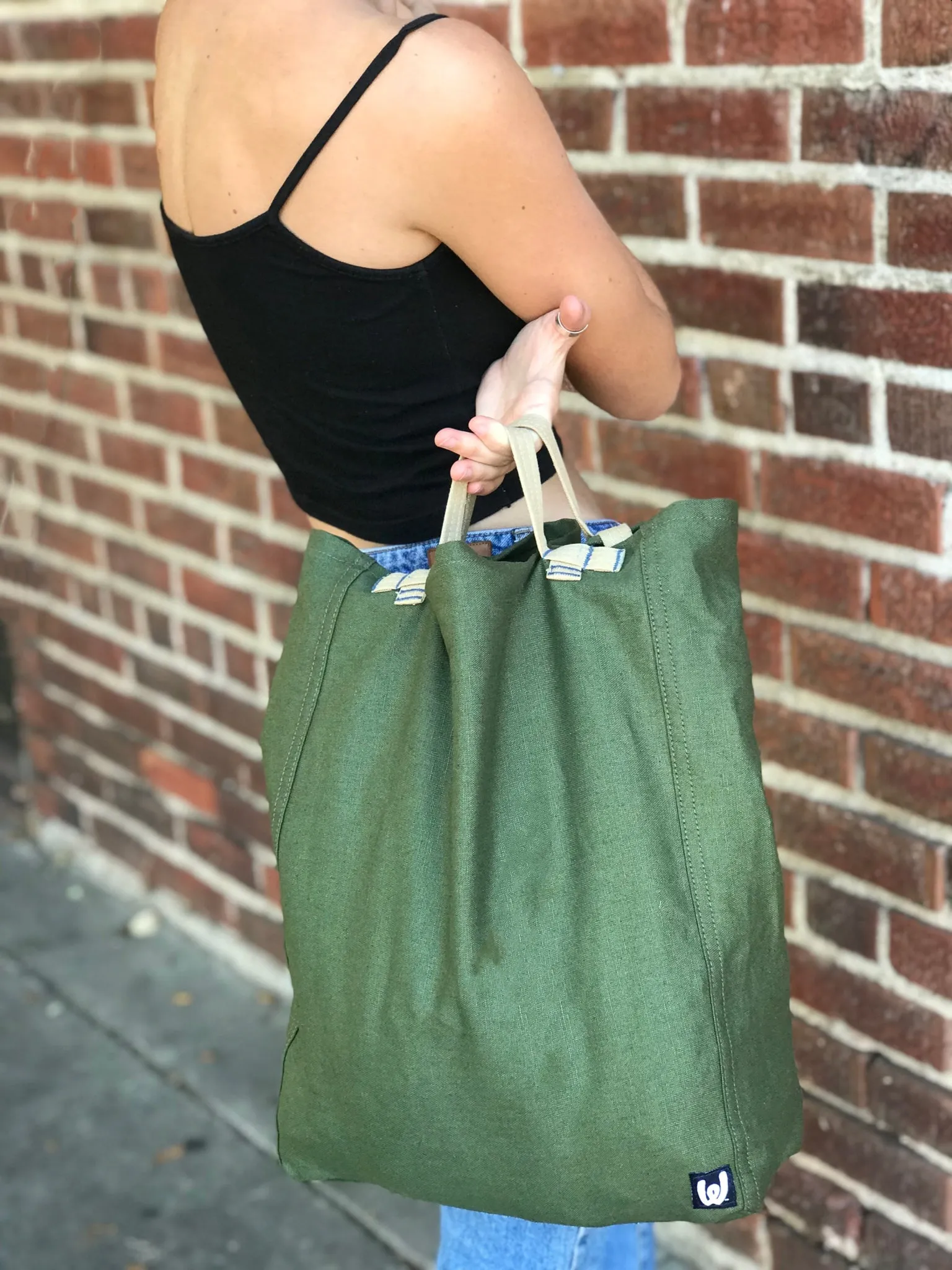 Dark Green Convertible Tote-Pack