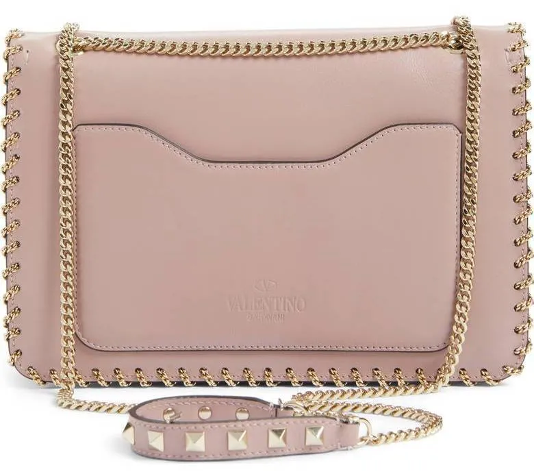 Demilune Small Leather Shoulder Bag - Black, Red, Pale Pink