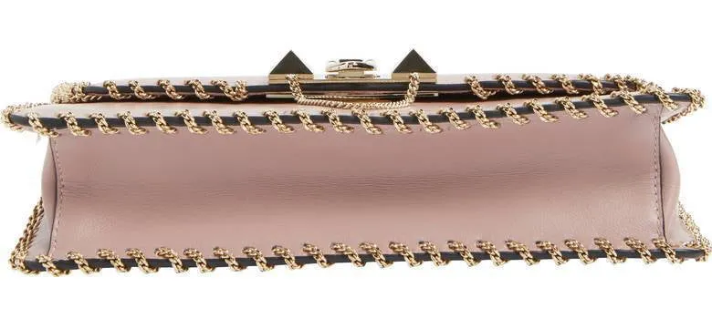 Demilune Small Leather Shoulder Bag - Black, Red, Pale Pink