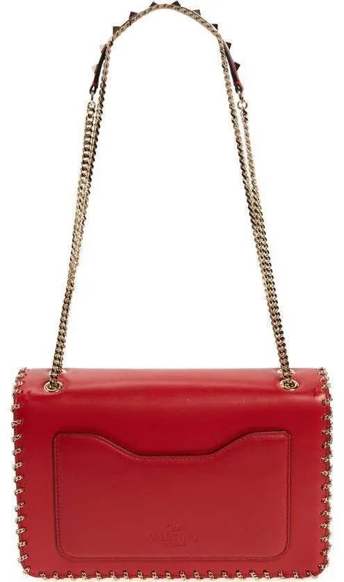 Demilune Small Leather Shoulder Bag - Black, Red, Pale Pink