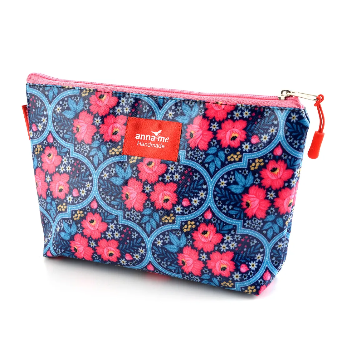 Flower Tile Make-up Bag Large