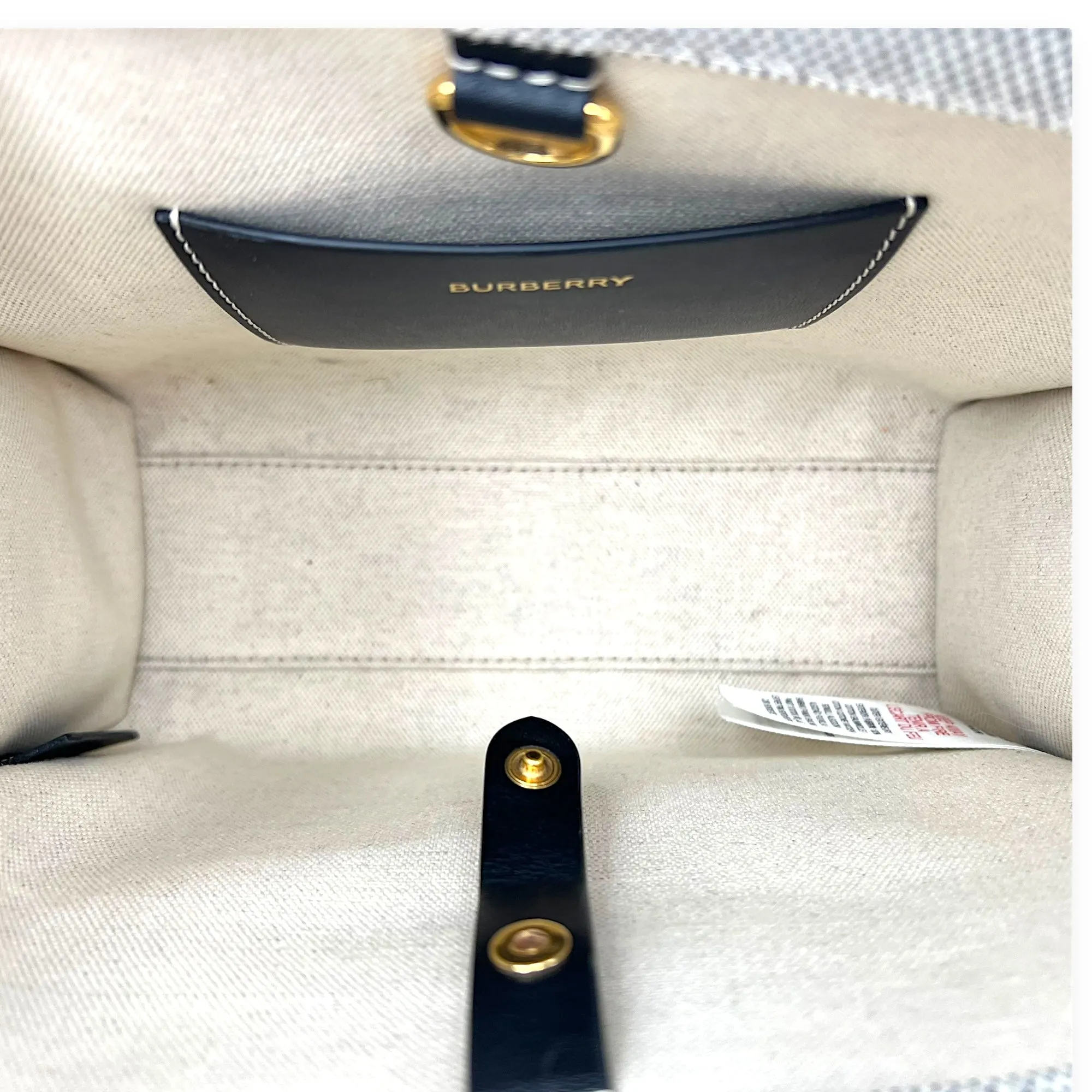 Freya Top Handle Bag Mini Black in Canvas, Gold hardware