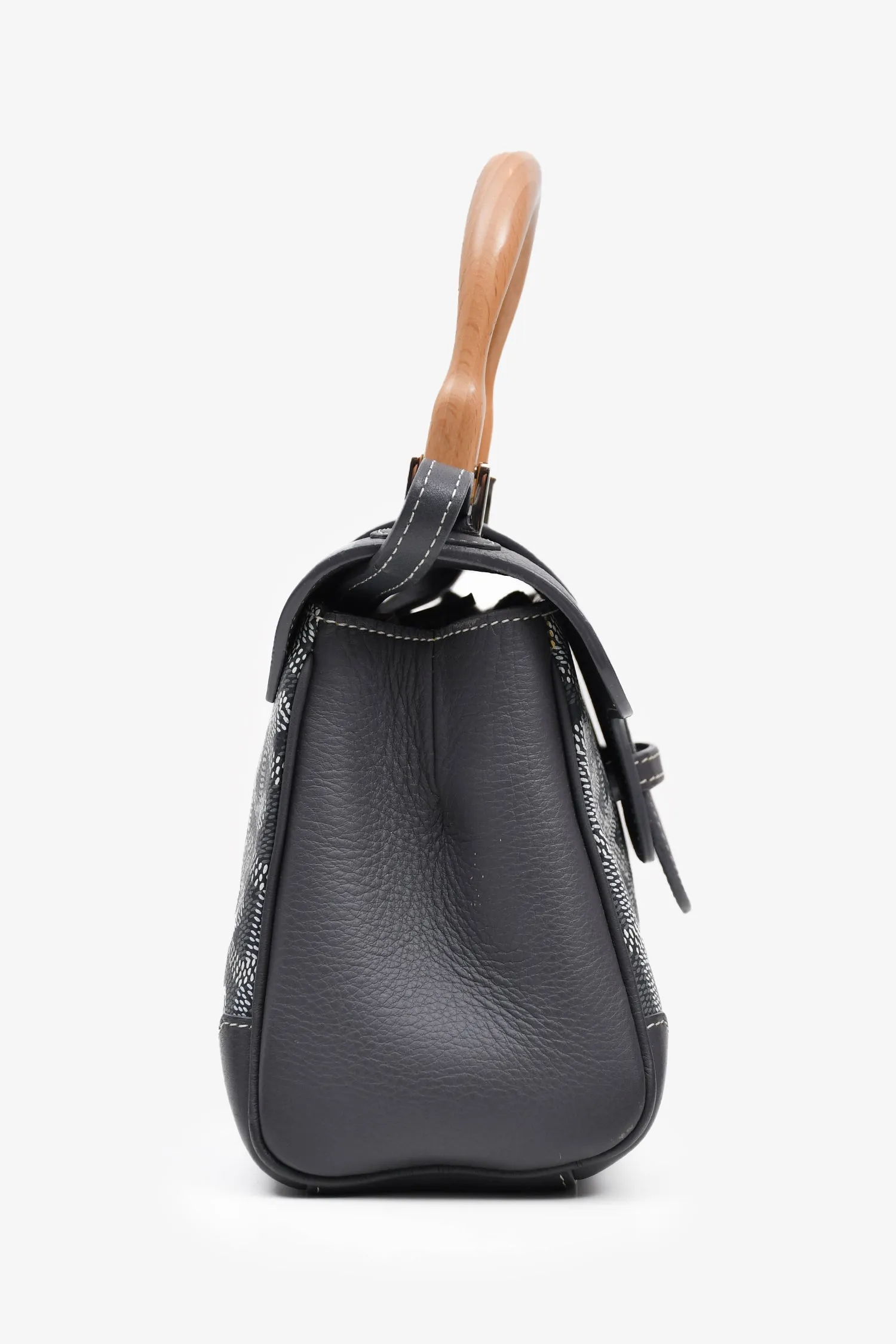 Goyard Grey Goyardine Canvas/Leather Saigon Mini Bag