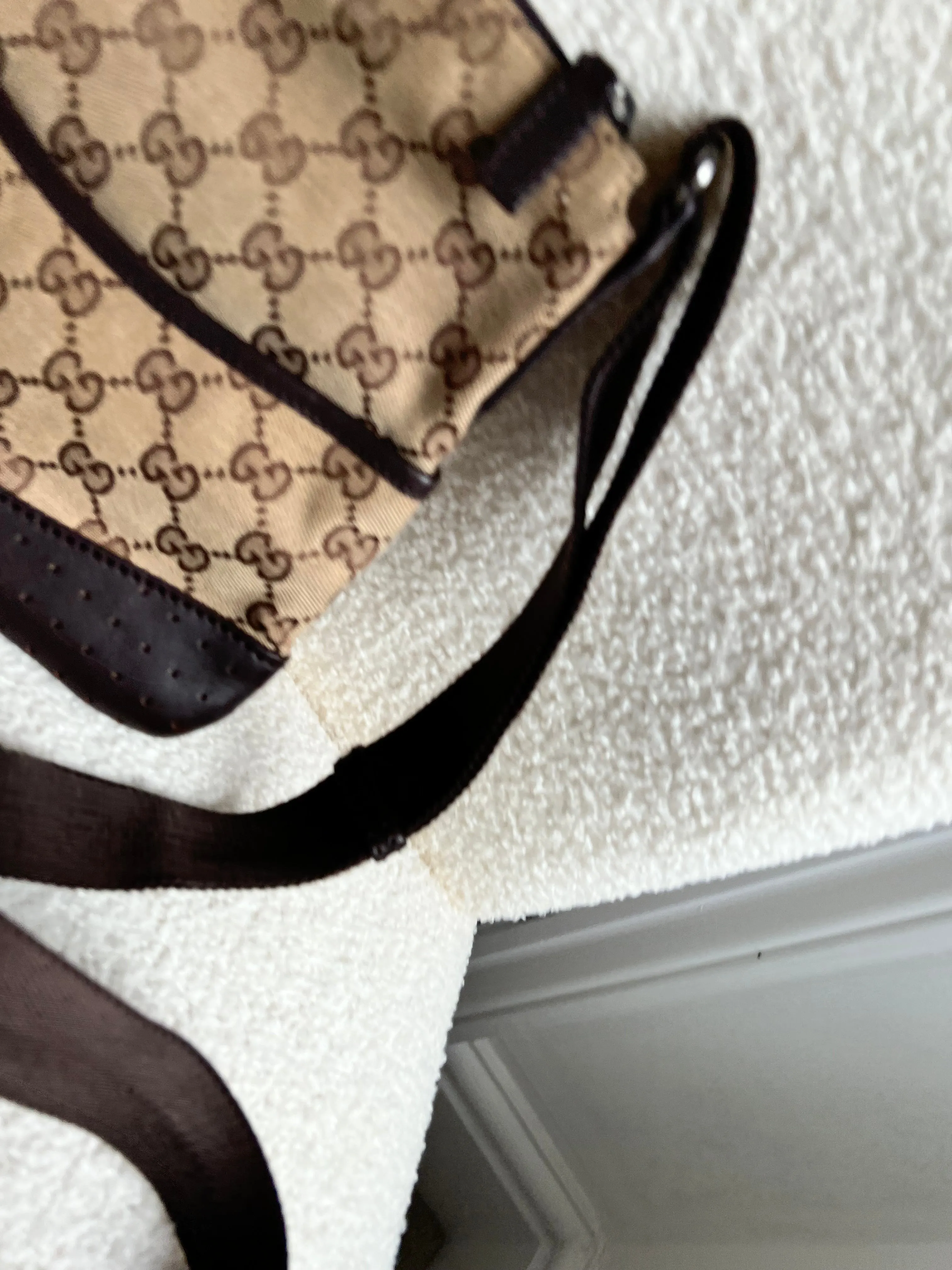 Gucci GG Mini Canvas Perforated Messenger Bag