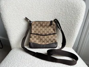 Gucci GG Mini Canvas Perforated Messenger Bag