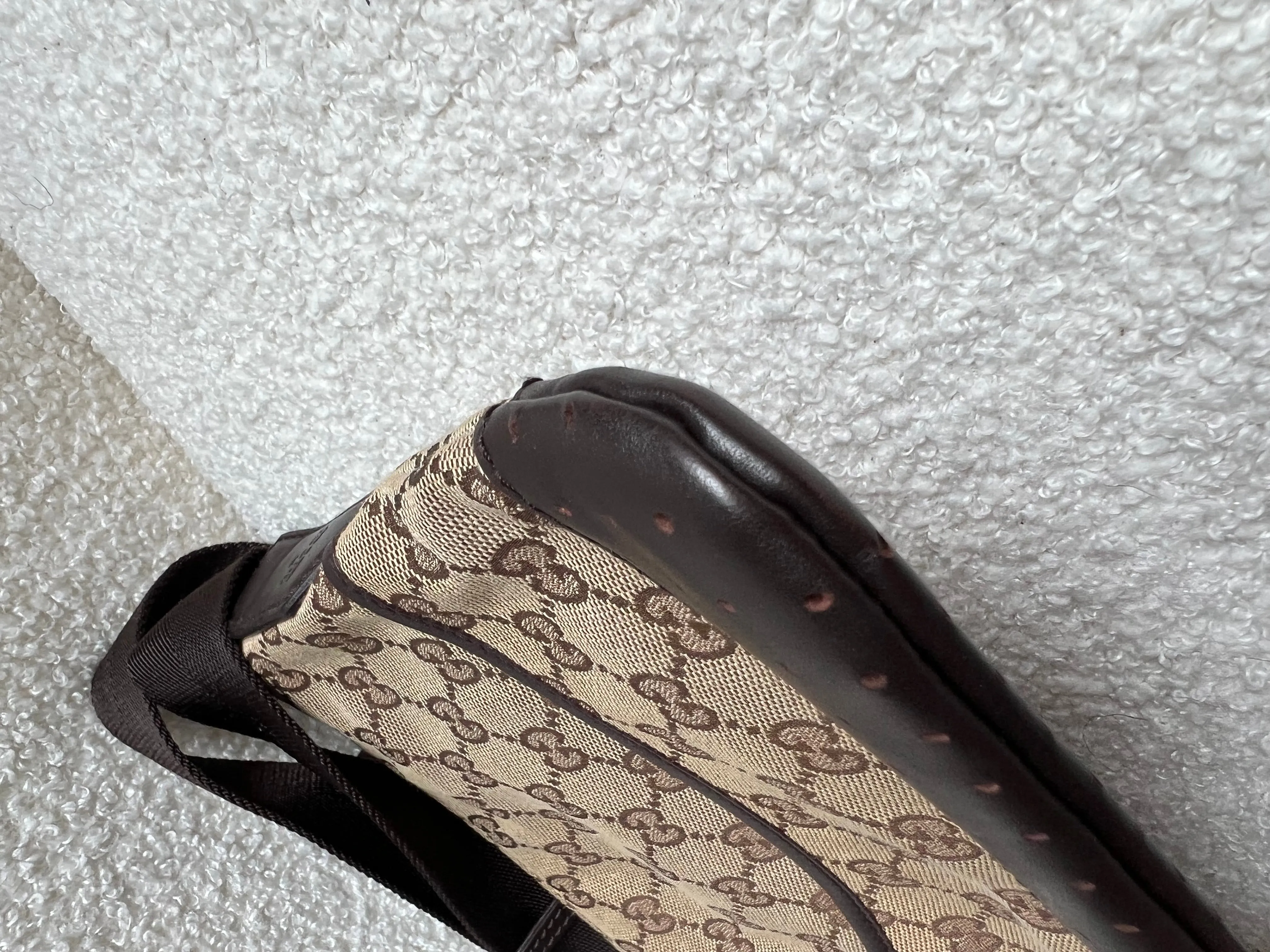 Gucci GG Mini Canvas Perforated Messenger Bag