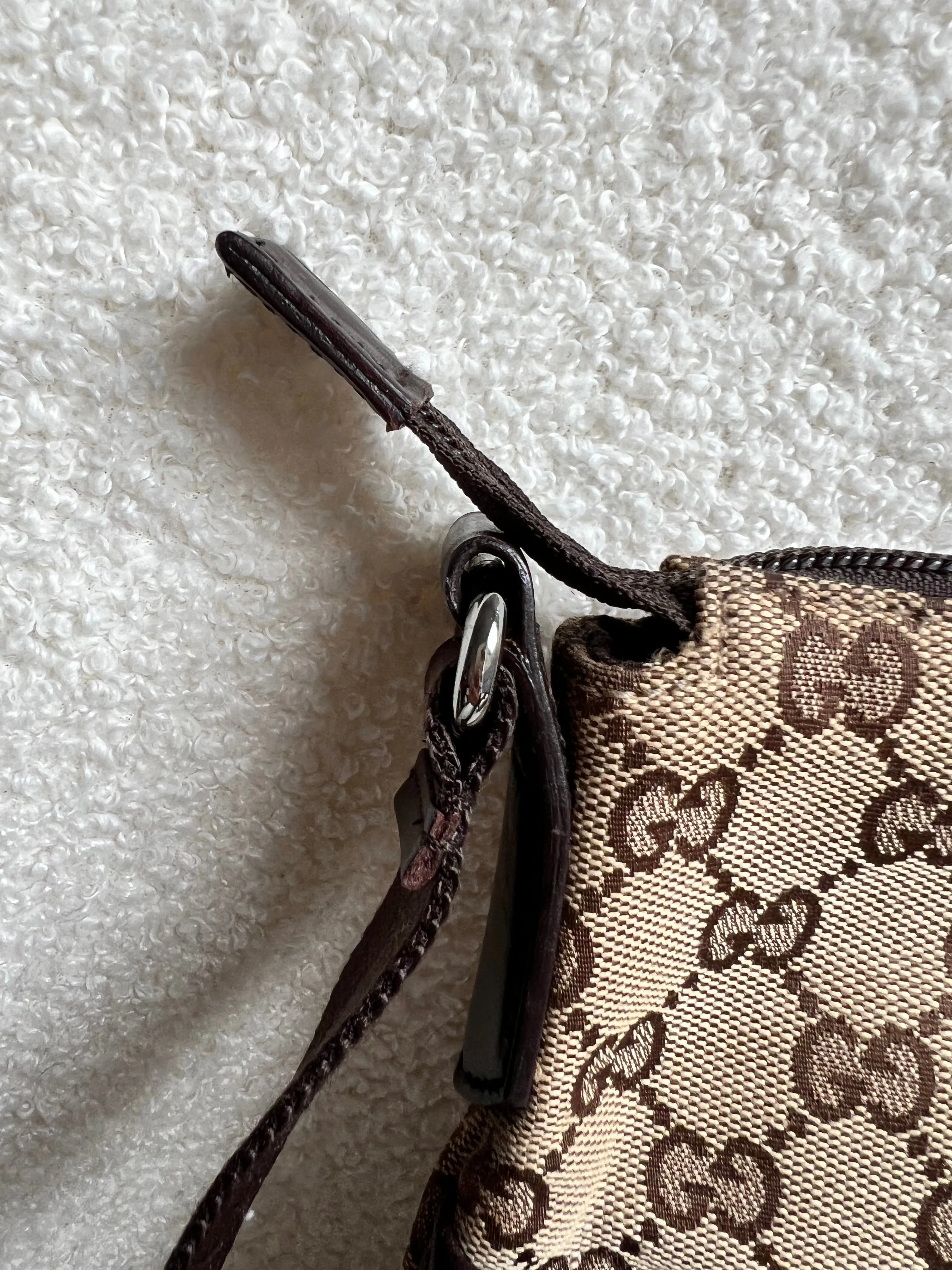 Gucci GG Mini Canvas Perforated Messenger Bag