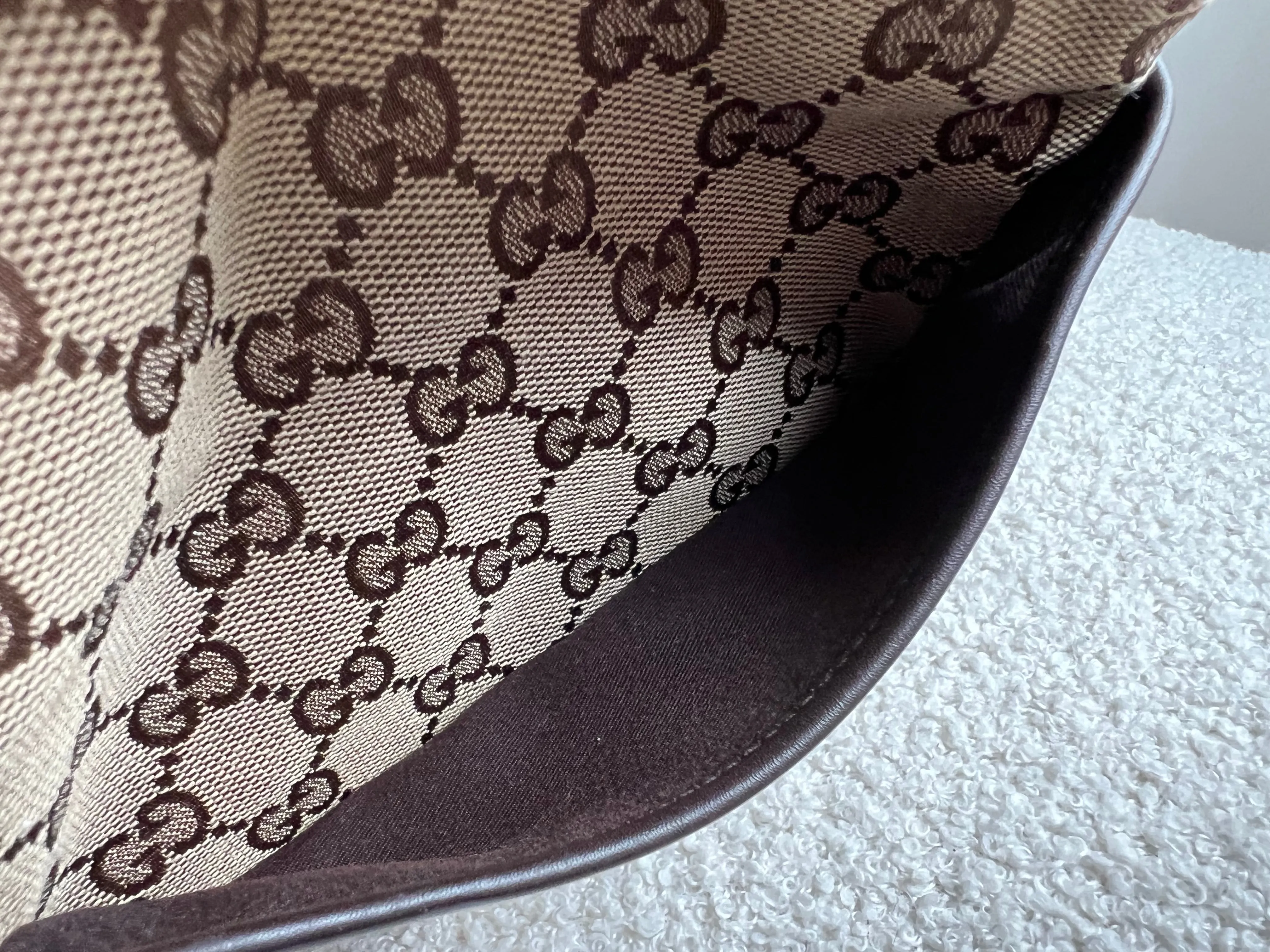 Gucci GG Mini Canvas Perforated Messenger Bag