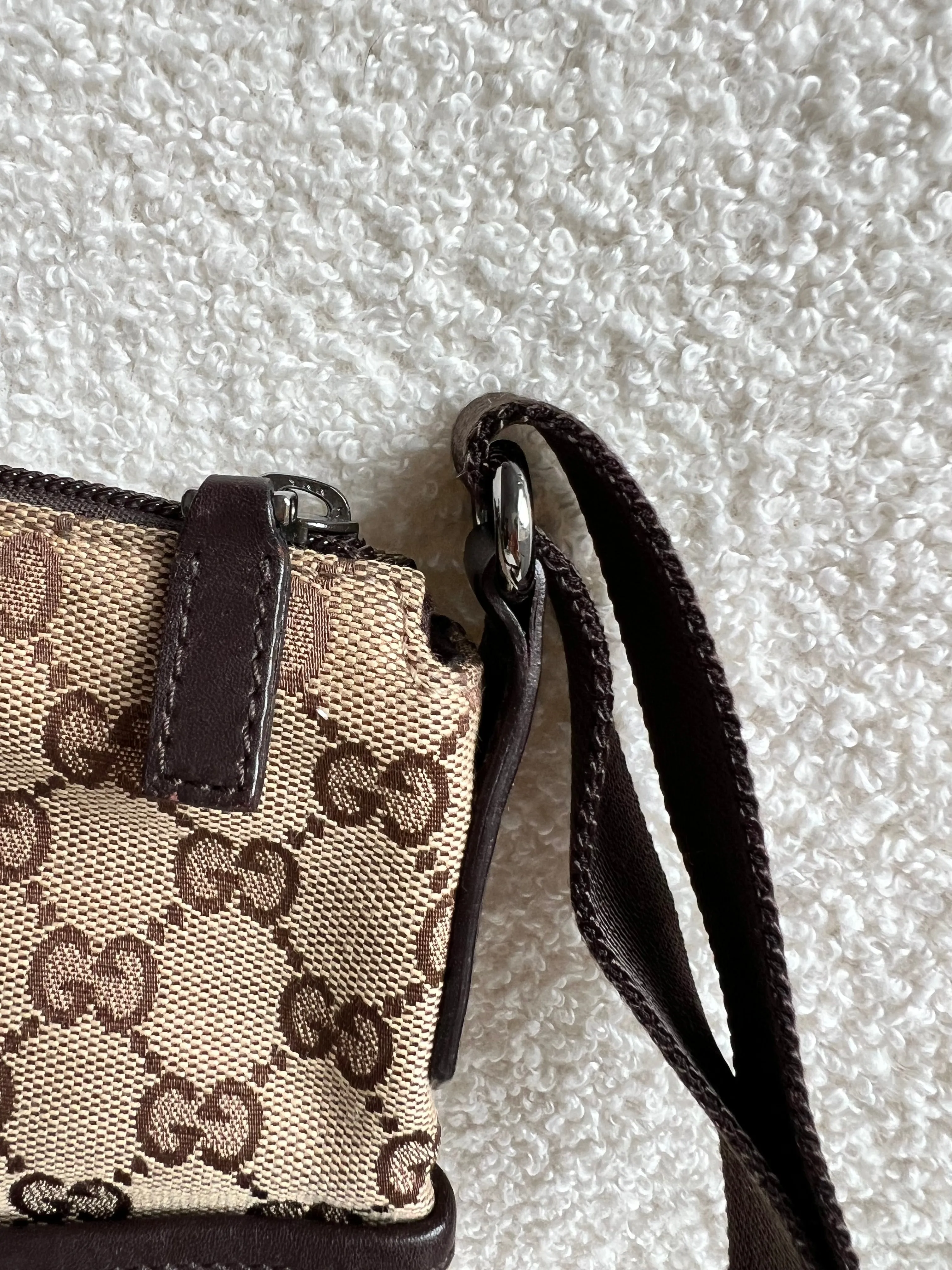 Gucci GG Mini Canvas Perforated Messenger Bag