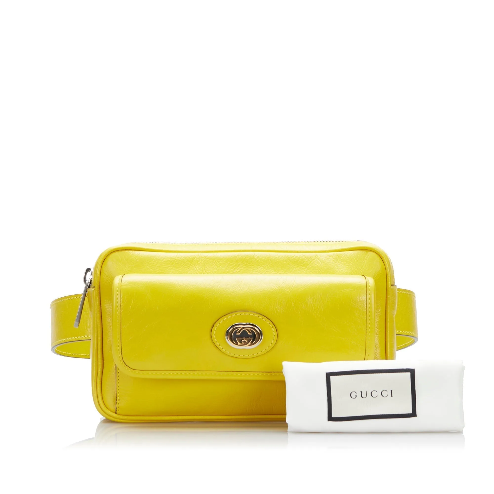 Gucci Interlocking G Morpheus Belt Bag Yellow