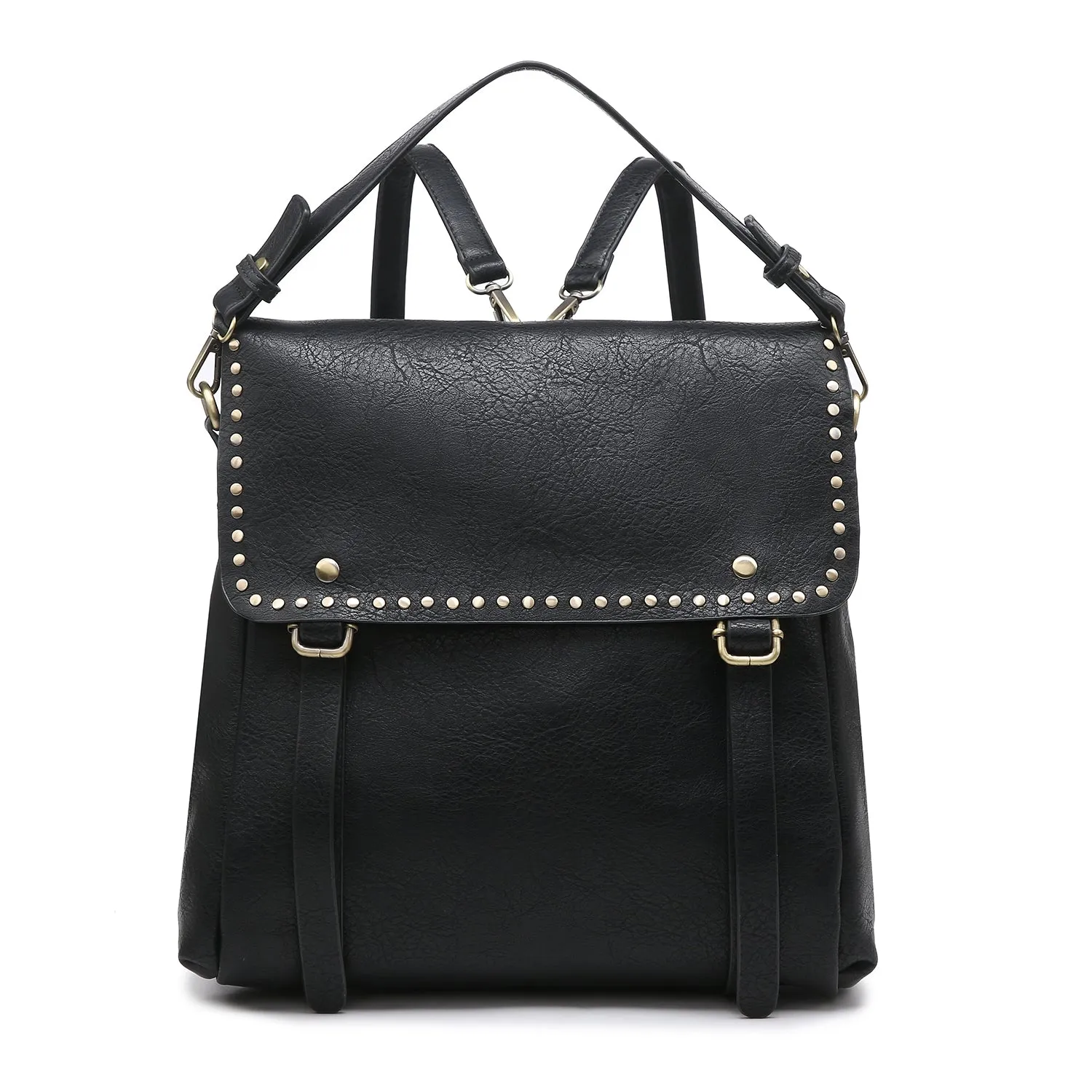 Indigo Backpack with Studded Detail