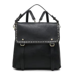 Indigo Backpack with Studded Detail