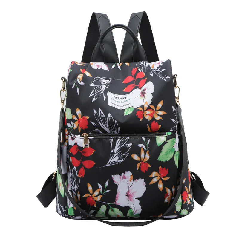 Junior High School Student Large Capacity Anti-Theft Backpack Korean Style Printed Girls Backpack