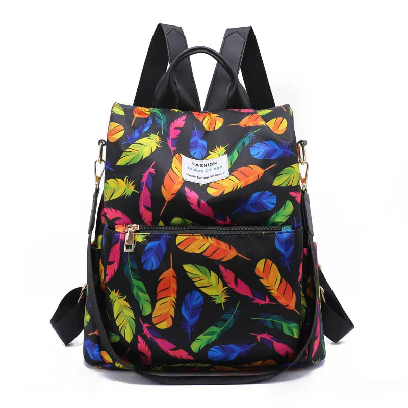 Junior High School Student Large Capacity Anti-Theft Backpack Korean Style Printed Girls Backpack