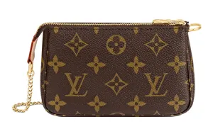 Louis Vuitton Pochette Accessoires Monogram Mini Bag, brown