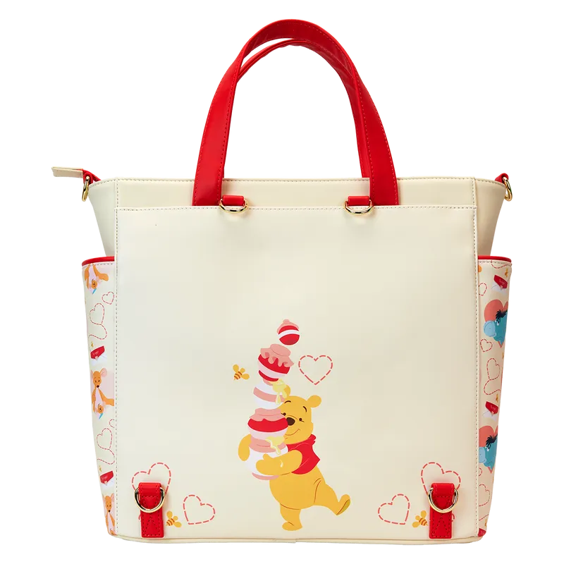 Loungefly Winnie The Pooh & Friends Hearts Convertible Backpack & Tote Bag