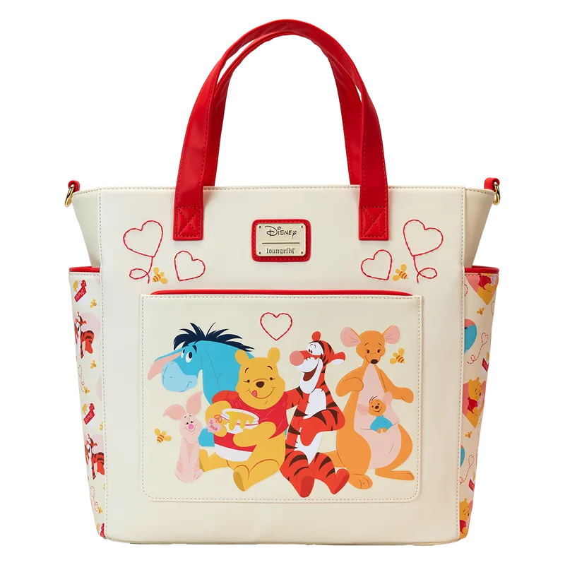 Loungefly Winnie The Pooh & Friends Hearts Convertible Backpack & Tote Bag
