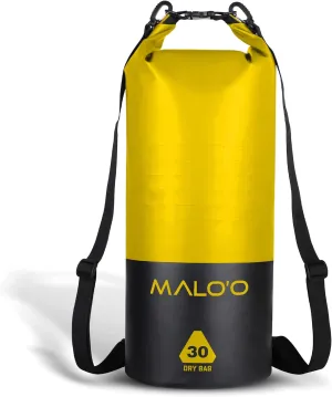 Maloo 30L Heavy Duty 100% Waterproof Roll-Top Dry Bag Backpack  Keeps Gear Dry for Fishing, Rafting, Kayaking, Beach, Boating, Hiking, and Camping - Travel Safe - Easy To Use Dry Bag Backpack