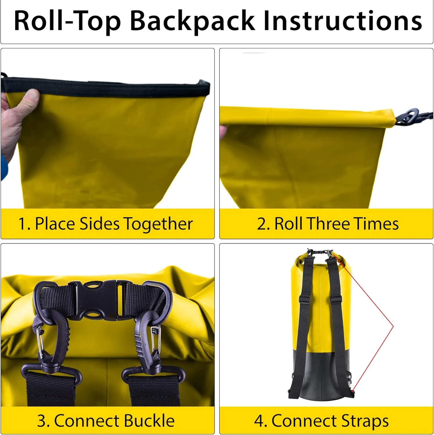 Maloo 30L Heavy Duty 100% Waterproof Roll-Top Dry Bag Backpack  Keeps Gear Dry for Fishing, Rafting, Kayaking, Beach, Boating, Hiking, and Camping - Travel Safe - Easy To Use Dry Bag Backpack