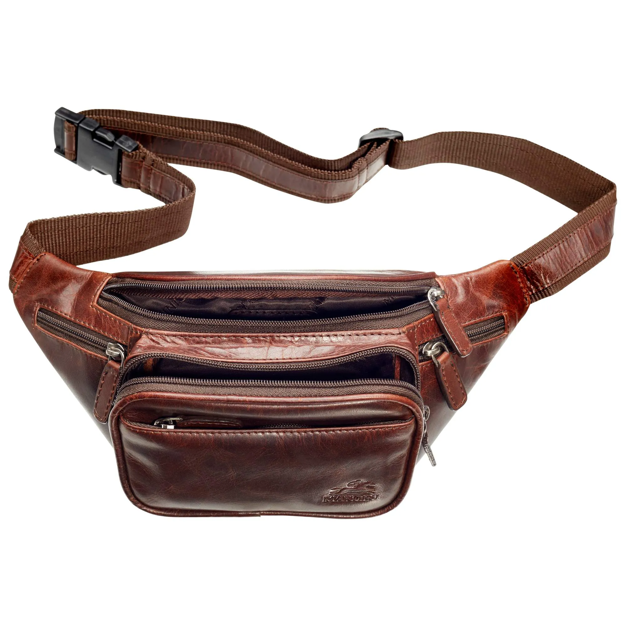 Mancini Leather Classic Waist Bag