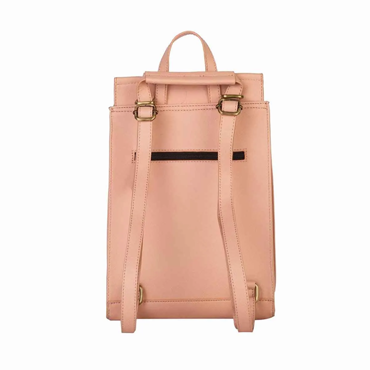 Mona B - Convertible Backpack for Offices Schools and Colleges with Stylish Design for Women (Coral)