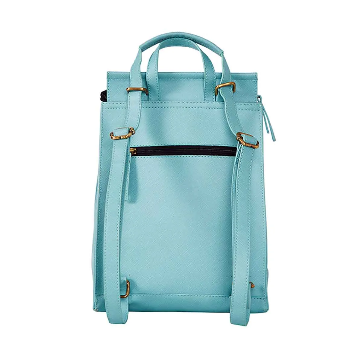 Mona B - Convertible Backpack for Offices Schools and Colleges with Stylish Design for Women (Turquoise)