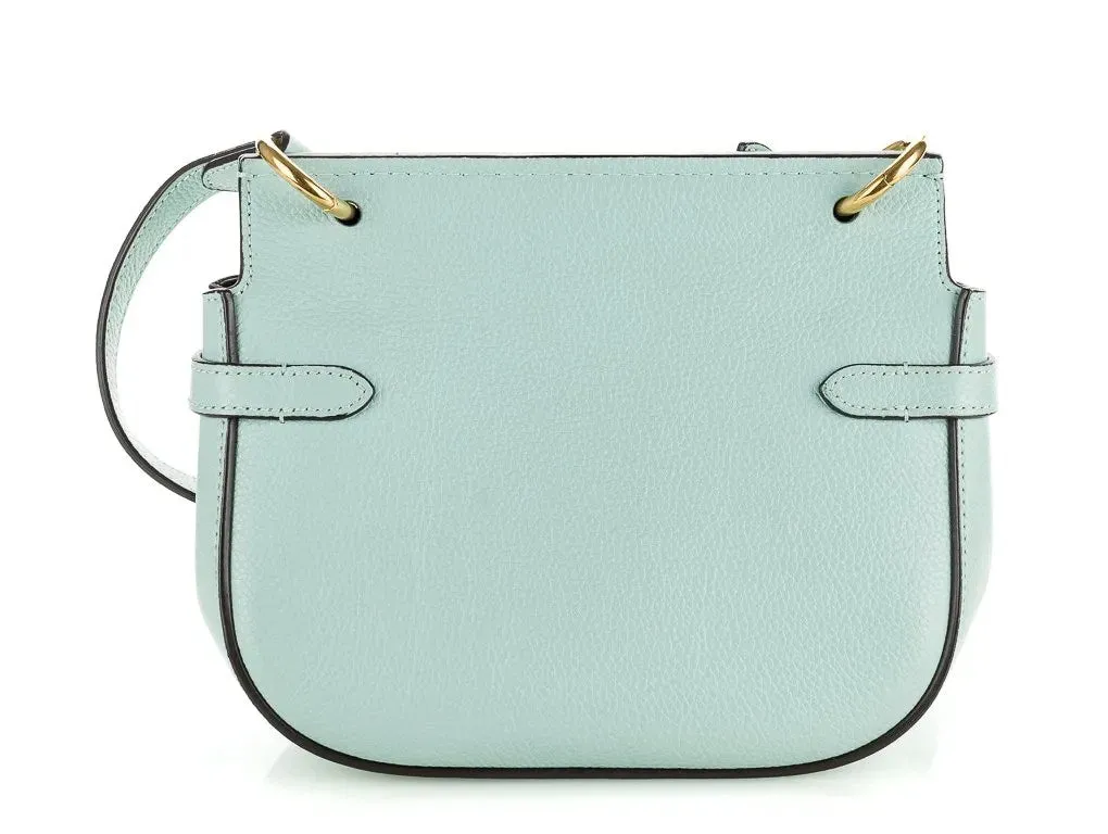Mulberry Small Amberley Heavy Grain Leather Satchel Bag - Light Antique Blue