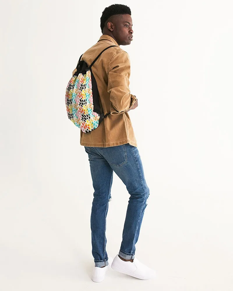 Multi Cheetah Canvas Drawstring Bag