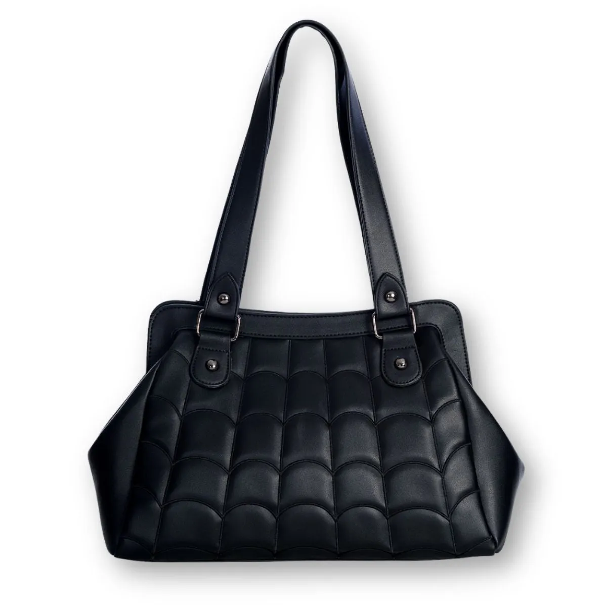 Quilted Spiderweb Shoulder Bag