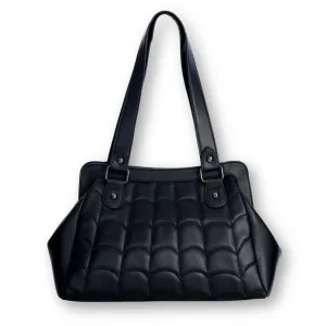 Quilted Spiderweb Shoulder Bag