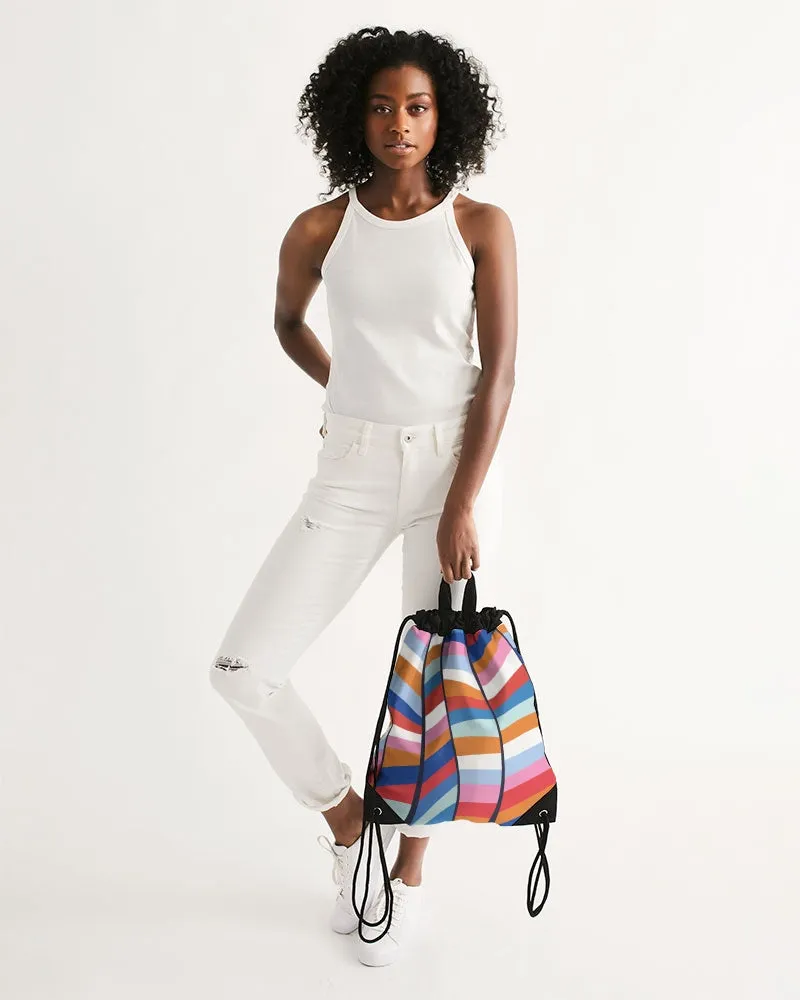 Rainbow Canvas Drawstring Bag