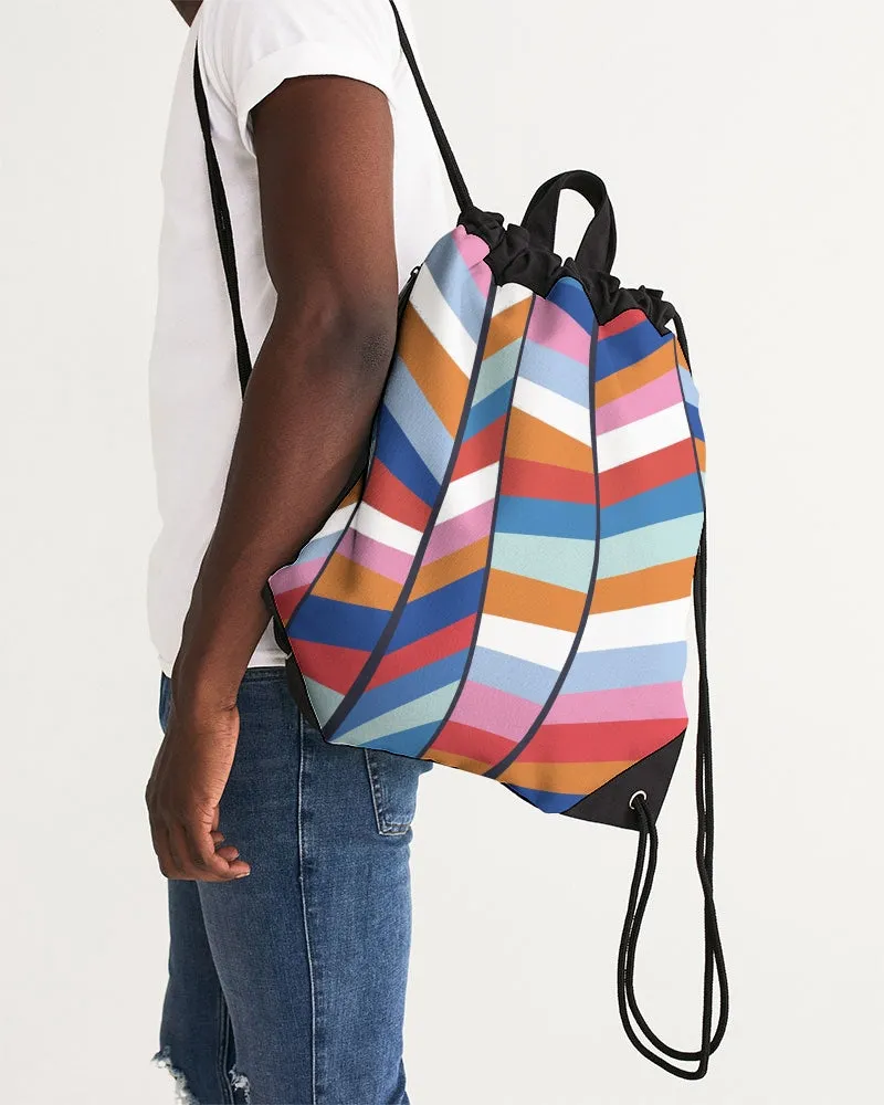 Rainbow Canvas Drawstring Bag