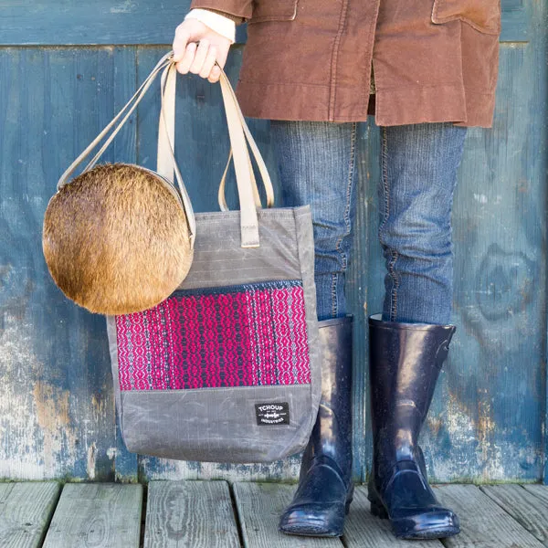 Simple Tote Olive w/ Earth Woven
