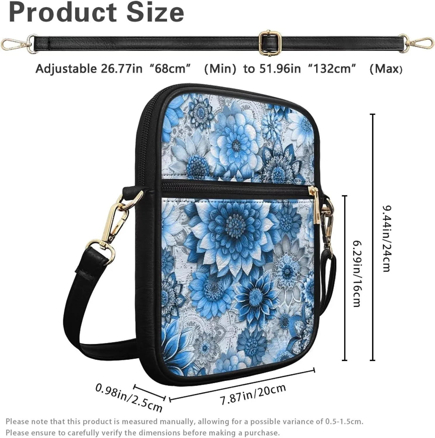Small Leather Messenger Bag for Men Women Crossbody Shoulder Bag Satchel Casual Sling Daypack Work Daily Purse