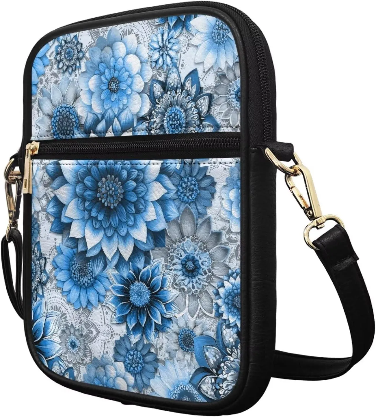 Small Leather Messenger Bag for Men Women Crossbody Shoulder Bag Satchel Casual Sling Daypack Work Daily Purse
