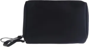 Small Makeup Bag for Purse Portable Waterproof Cosmetic Bag Travel Makeup Pouch for Women (All black, Square)