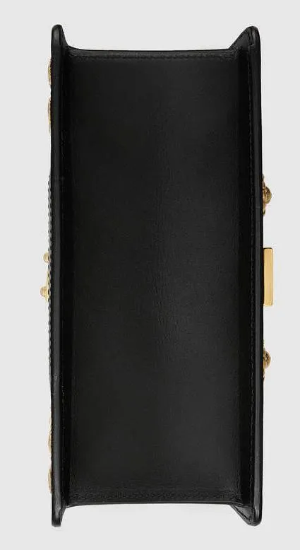 'Sylvie' Animal Studs Leather Mini Bag, Black