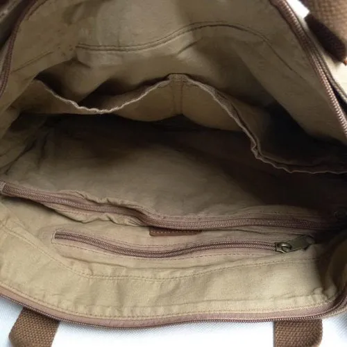 Vagabond Traveler 15" Canvas Messenger Casual Bag With Lift Handle C34.Grn
