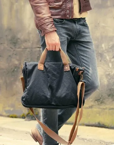 Vagabond Traveler 15" Canvas Messenger Casual Bag With Lift Handle C34.Grn
