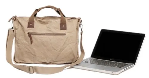 Vagabond Traveler 15" Canvas Messenger Casual Bag With Lift Handle C34.Grn