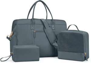 Weekender Bags for Women Travel, Travel Bag with Shoe Compartment, Overnight Duffel Bag with Wet Pocket & Trolley Sleeve