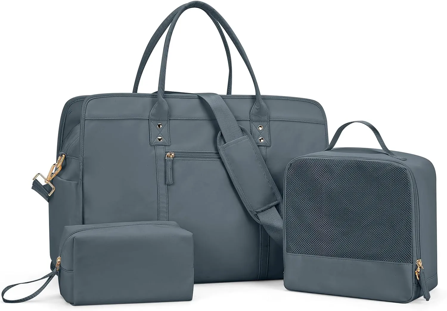 Weekender Bags for Women Travel, Travel Bag with Shoe Compartment, Overnight Duffel Bag with Wet Pocket & Trolley Sleeve
