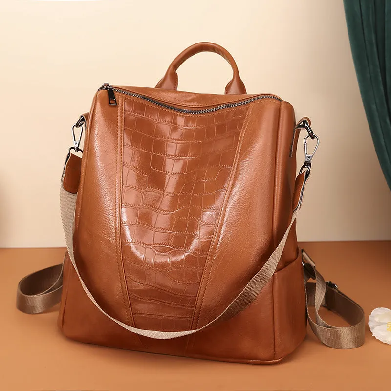 Women's Backpack Fashion Versatile Multi-Functional Dual-Use Travel on One Shoulder Backpack